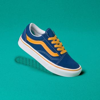 Detske Tenisky Vans Pop ComfyCush Old Skool (8-14+ years) Modre/Žlté VA09IHROT